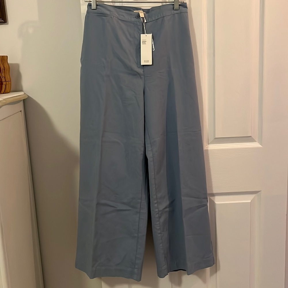 NWT Eileen Fisher organic cotton hemp stretch pant color:Haze size:14